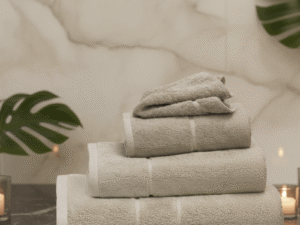 Terry Lustre Stone 525gsm 4PC Set Lifestyle