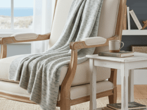 Waves 100% Cotton Knitted Throw Lifestyle