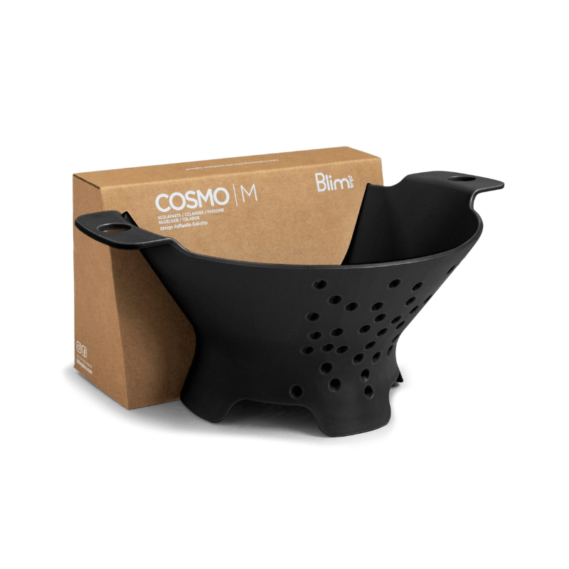 https://www.lcvdesignsndecor.co.za/shop/kitchen-dining/cooking-essentials/prep-tools/colanders-strainers/blim-plus-cosmo-colander-carbon-black/ Blim Plus Cosmo Colander Carbon Black Packaged Front View