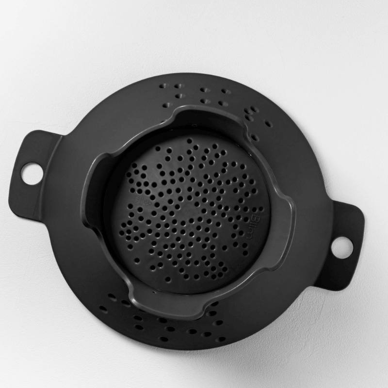 https://www.lcvdesignsndecor.co.za/shop/kitchen-dining/cooking-essentials/prep-tools/colanders-strainers/blim-plus-cosmo-colander-carbon-black/ Blim Plus Cosmo Colander Carbon Black Bottom View