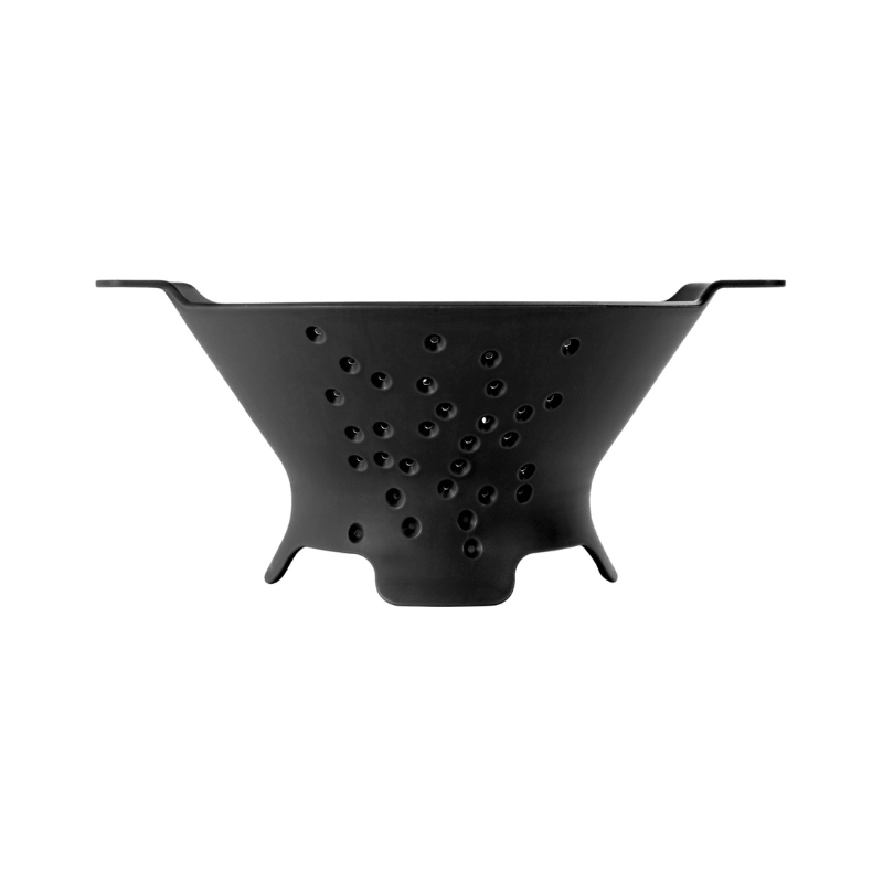 https://www.lcvdesignsndecor.co.za/shop/kitchen-dining/cooking-essentials/prep-tools/colanders-strainers/blim-plus-cosmo-colander-carbon-black/ Blim Plus Cosmo Colander Carbon Black Side View