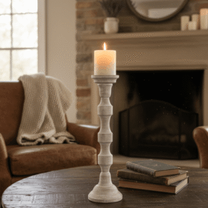 Delmar Mango Wood Candle Stand 60cm Lifestyle 2