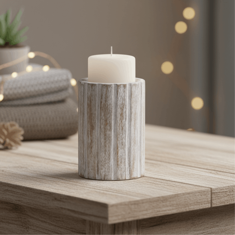 https://www.lcvdesignsndecor.co.za/shop/decor/decorative/candles-holders/lumina-petite-mango-wood-candle-holder/ Lumina Petite Mango Wood Candle Holder Lifestyle