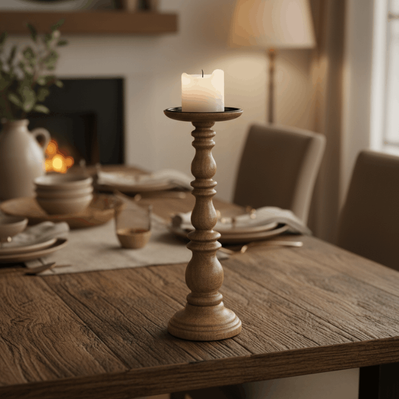 https://www.lcvdesignsndecor.co.za/shop/decor/decorative/candles-holders/malibu-mango-wood-candle-stand-55cm/ Malibu Mango Wood Candle Stand 55cm Lifestyle Main
