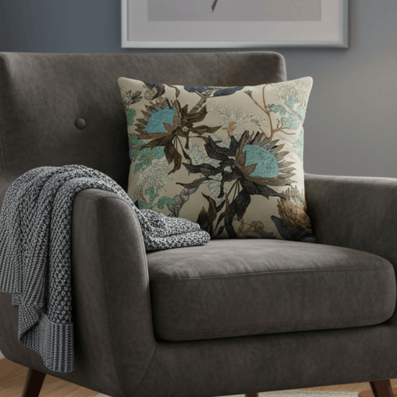 https://www.lcvdesignsndecor.co.za/shop/decor/powder-protea-scatter/ Powder Protea Scatter Includes Inner 60x60cm Lifestyle