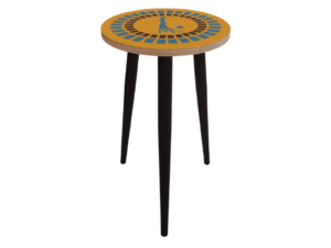 Mustard Cherry Side Table Side View