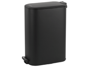Portofino 30L Pedal Bin Black Side View