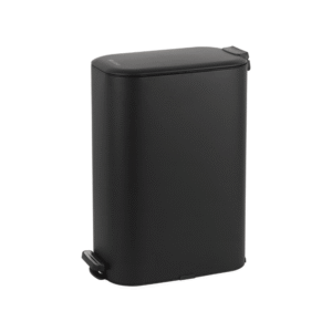 Portofino 30L Pedal Bin Black Side View