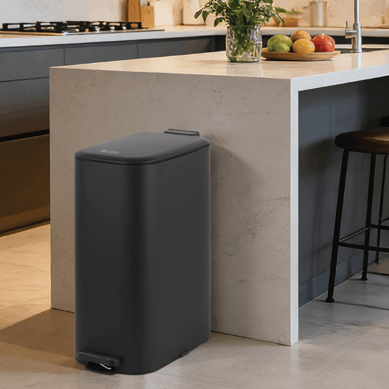 https://www.lcvdesignsndecor.co.za/shop/home-essentials/homekeeping/rubbish-bins/portofino-30l-pedal-bin-black/ Portofino 30L Pedal Bin Black Lifestyle