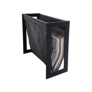 Mild Steel Flat Bar Magazine Rack Angle View