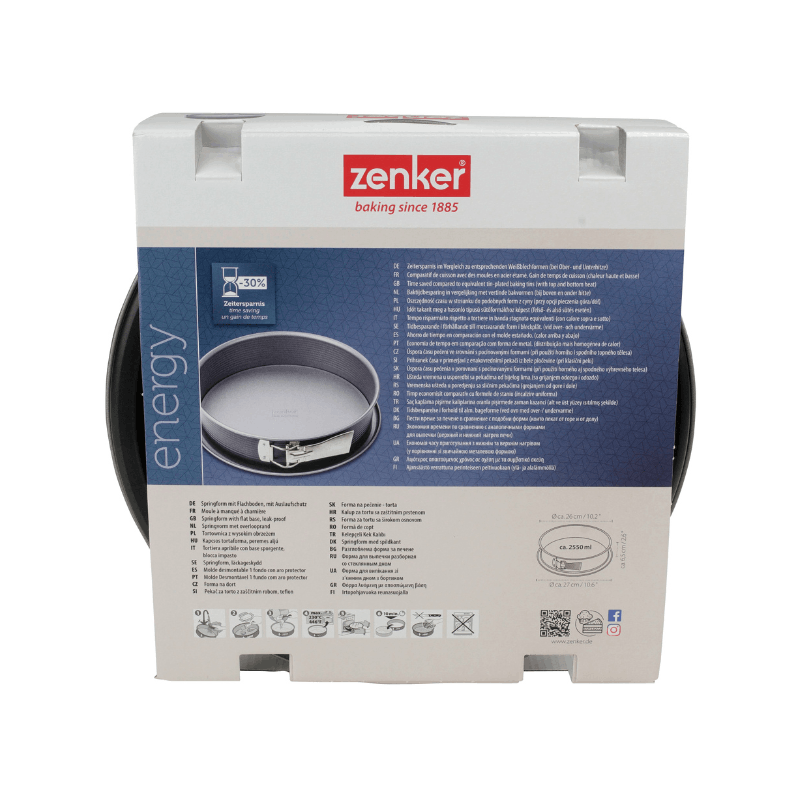 https://www.lcvdesignsndecor.co.za/shop/kitchen-dining/baking-essentials/bakeware/cake-pans-moulds/zenker-springform-cake-tin-with-base-26cm/ Zenker Springform Cake Tin with base 26cm Packaging Back