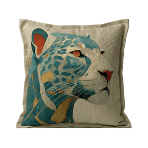 Teal Leopard Scatter Cushion