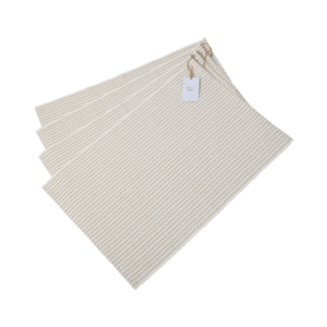 100% Cotton Woven Placemats Chalk 4PC