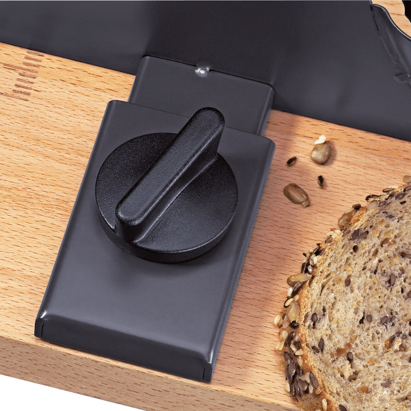 https://www.lcvdesignsndecor.co.za/shop/kitchen-dining/cooking-essentials/prep-tools/cutting-tools/zassenhaus-bread-slicer-pure-black/ Zassenhaus Bread slicer PURE Black - Side Dial