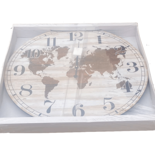 Map Wall Clock 58cm Boxed Image