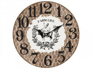 Farm Life Wall Clock 34cm 800px x 800px-min