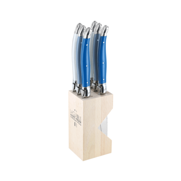 Andre V S Knife Set 6PC with W Stand-Azure