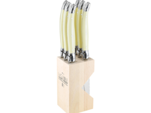 Andre V S Knife Set 6PC with W Stand-Ivory