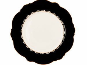 Black Rose Dinner Plates 4PC