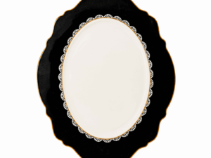 Black Rose Oval Platter