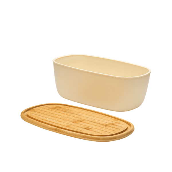 Zassenhaus Oval Loft Bread Box Cream Lid off