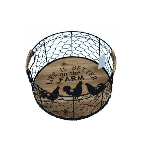 Farm Round Wire Basket 28cm
