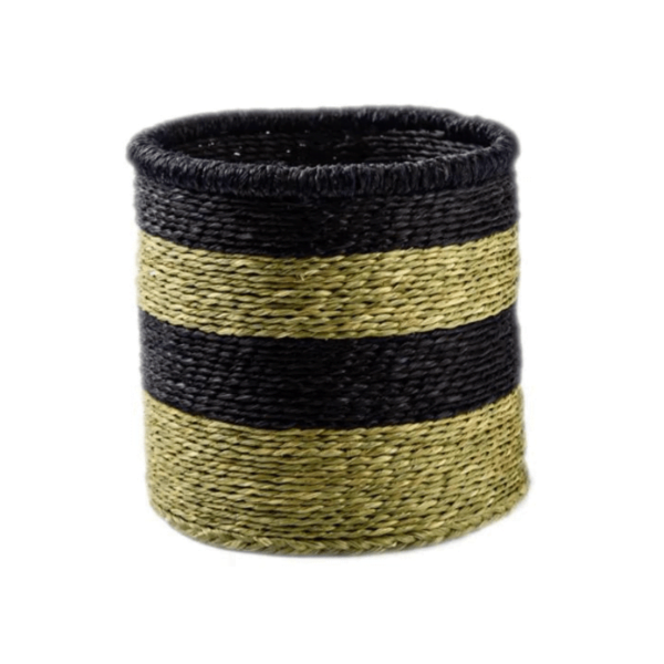 Black Stripe Basket 16cm