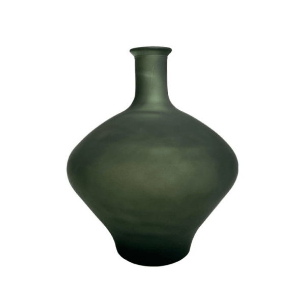 Olive Frost Curve Vase
