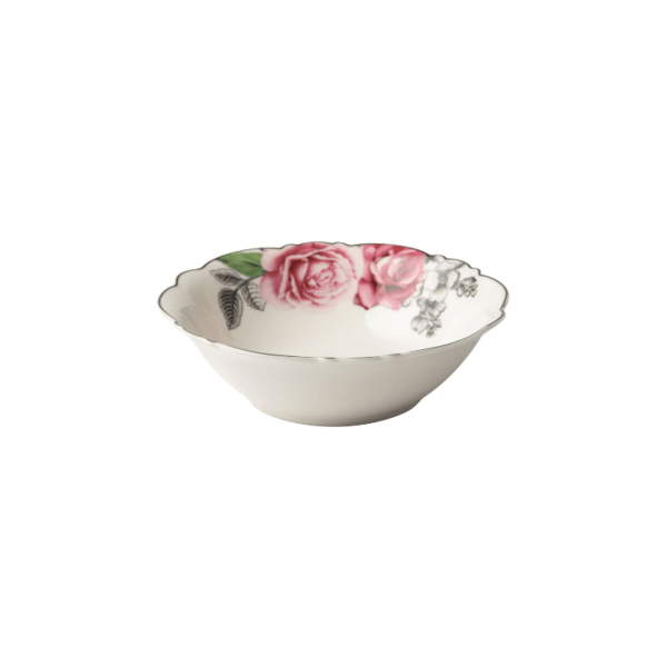 Wavy Rose Cereal Bowl Top View 2