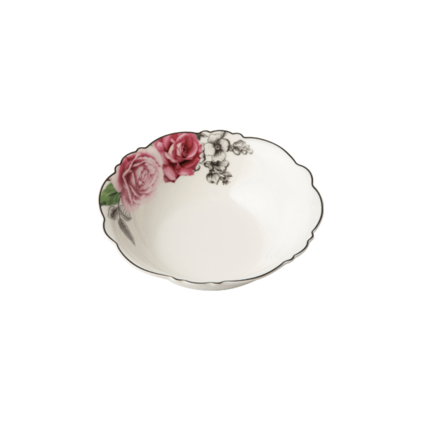 Wavy Rose Cereal Bowl Top View