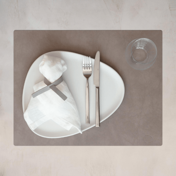 Lind DNA Nupo Leather Placemat Nomad Grey Lifestyle 2
