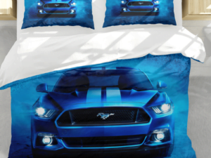 Blue Mustang Custom Duvet Cover Set