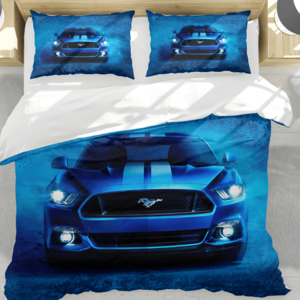 Blue Mustang Custom Duvet Cover Set