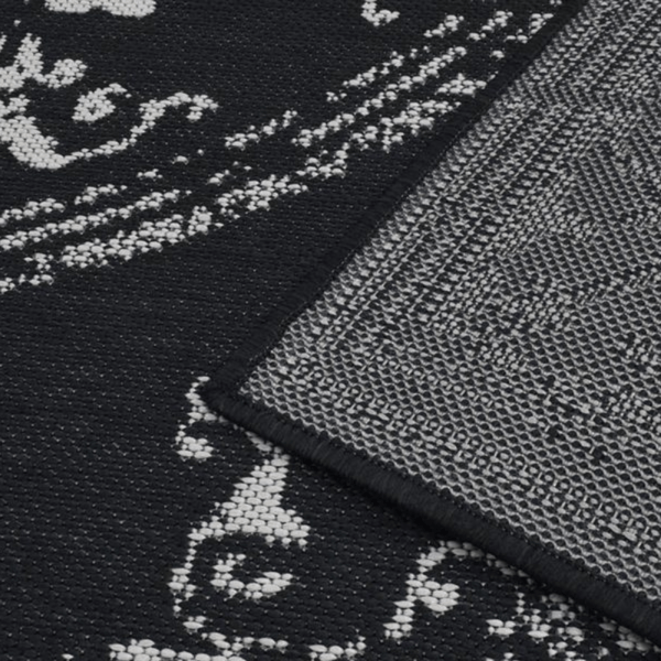 Poletti Black Rug Front and Back
