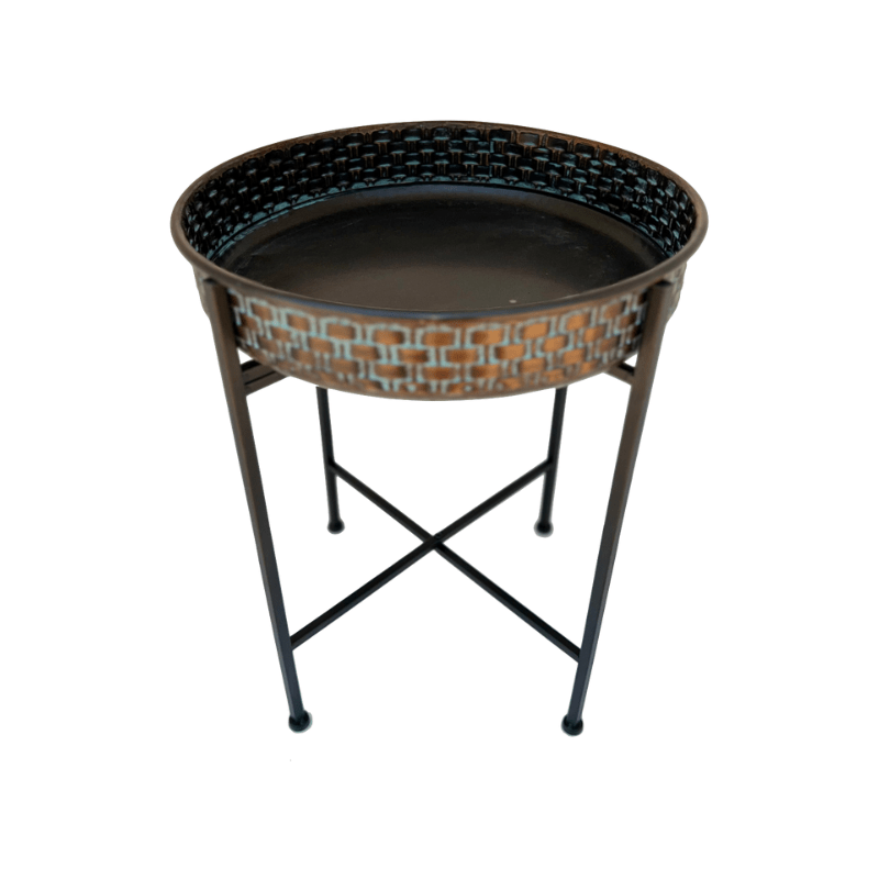 Round Metal Tray Table 41x52cm LCV Designs & Decor
