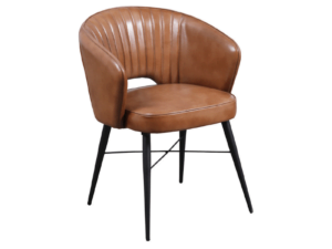 Camila Leather Chair 55x61x81cm Front View