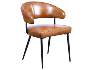 Kelvin Leather Chair 58x59x76cm Front View