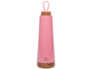 ChicMic Bioloco Loop Flask Pink with Lid on