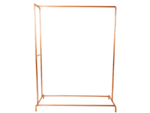 Copper Clothing Rail with Side Rail
